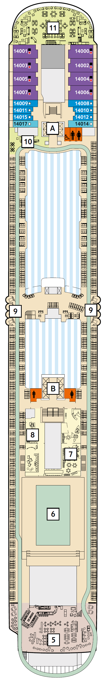Deck plan for 14 Horizont