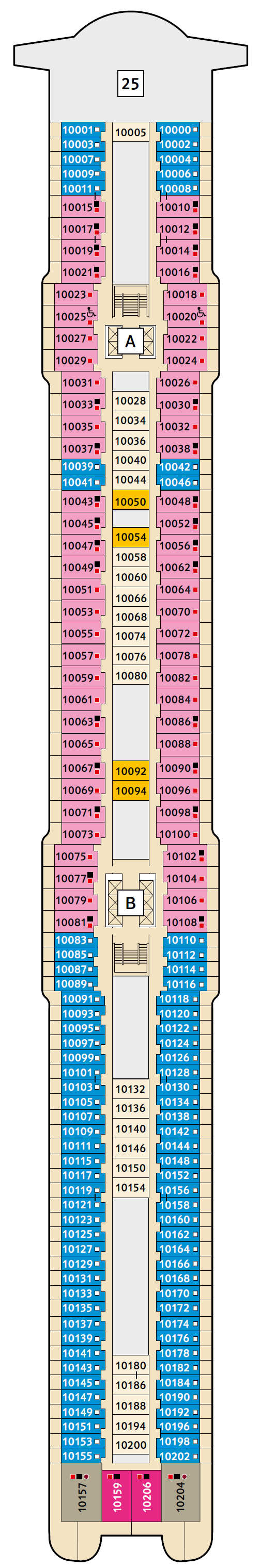 Deck plan for 10 Perle