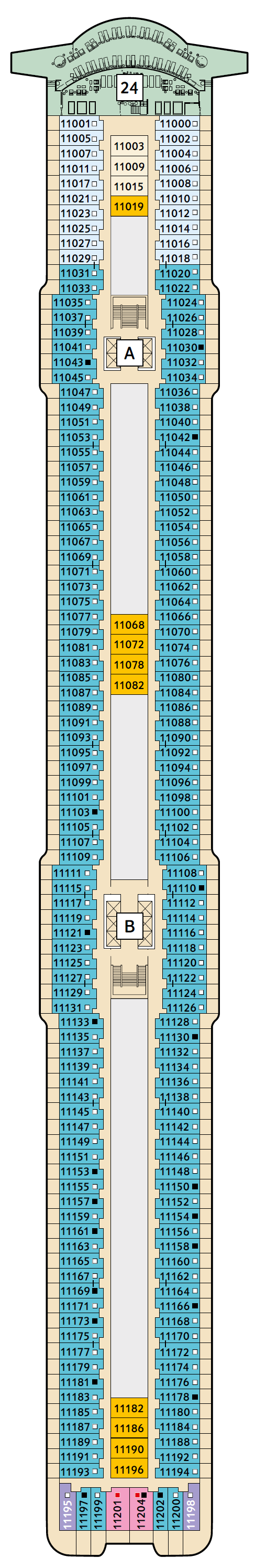 Deck plan for 11 Krabbe