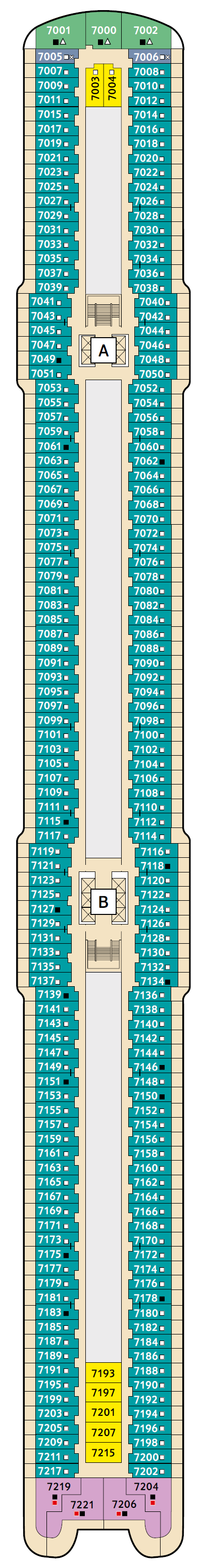 Deck plan for 7 Hanse