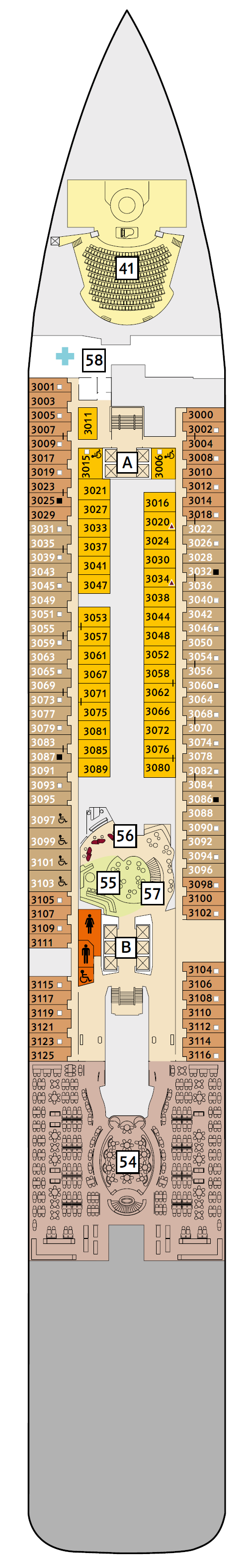 Deck plan for 3 Atlantik