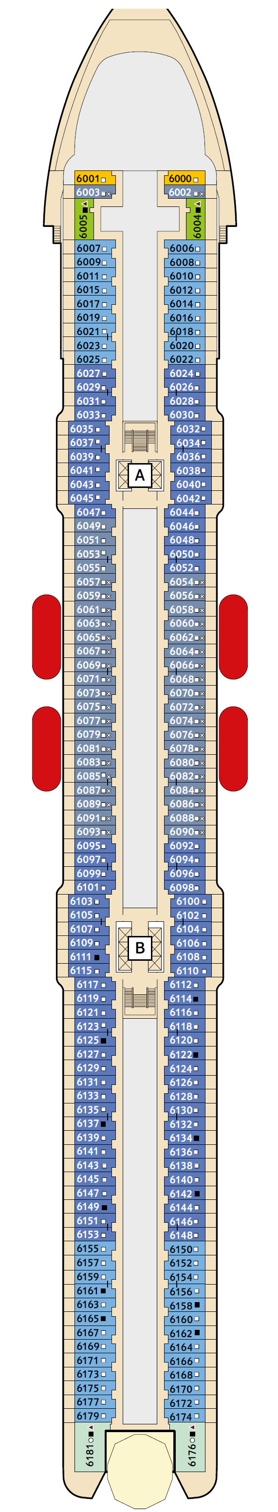 Deck plan for 6 Boje