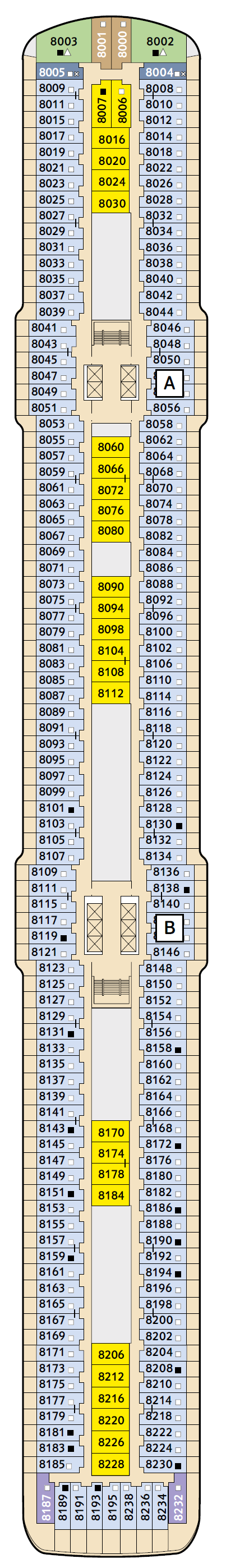 Deck plan for 8 Muschel
