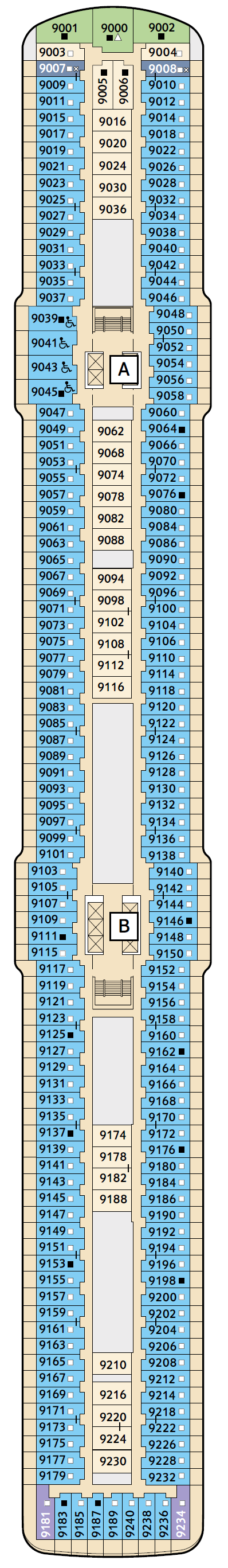 Deck plan for 9 Koralle