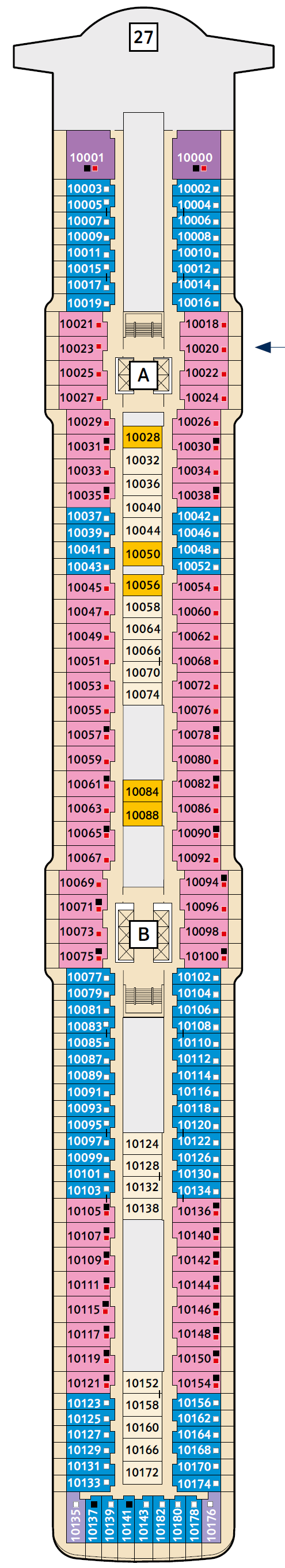 Deck plan for 10 Perle
