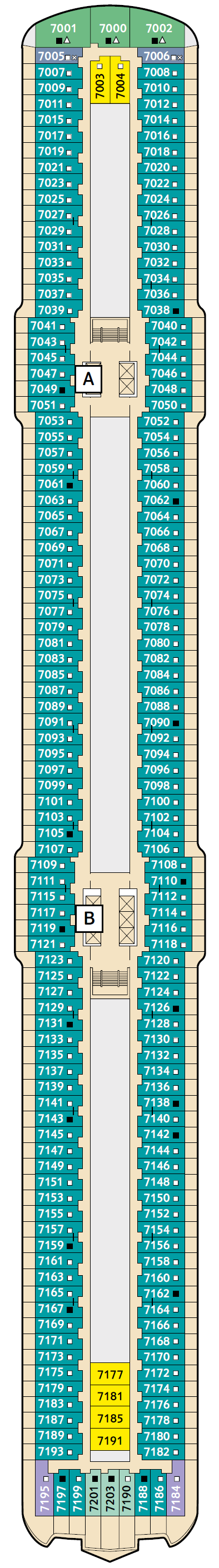 Deck plan for 7 Hanse