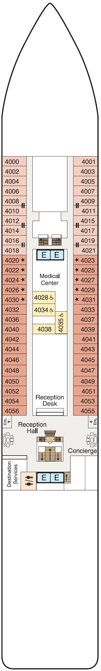 Deck plan for Deck 4