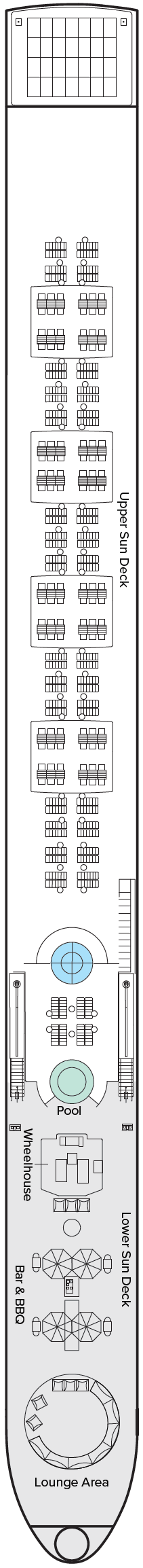 Deck plan for Sun Deck