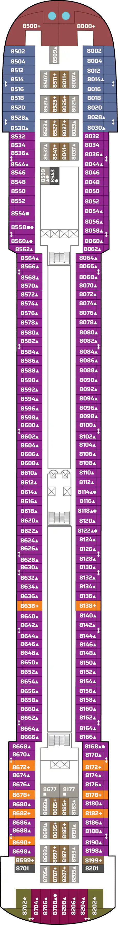 Deck plan for Deck 08