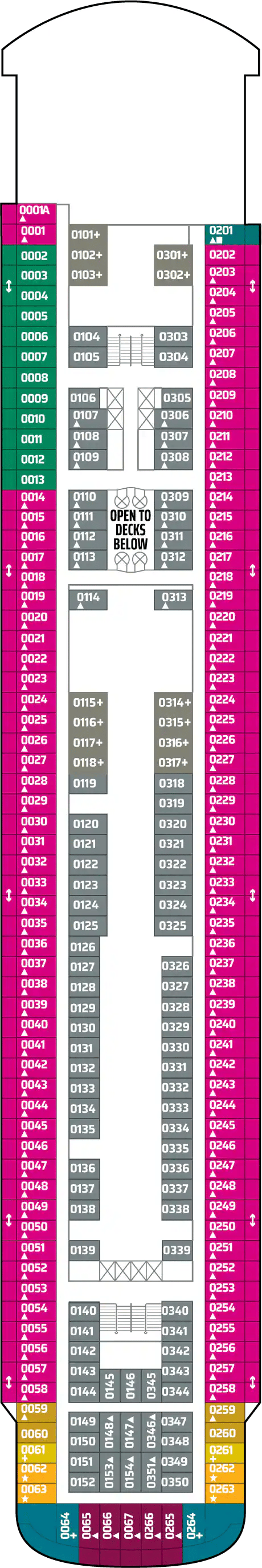 Deck plan for Deck 10