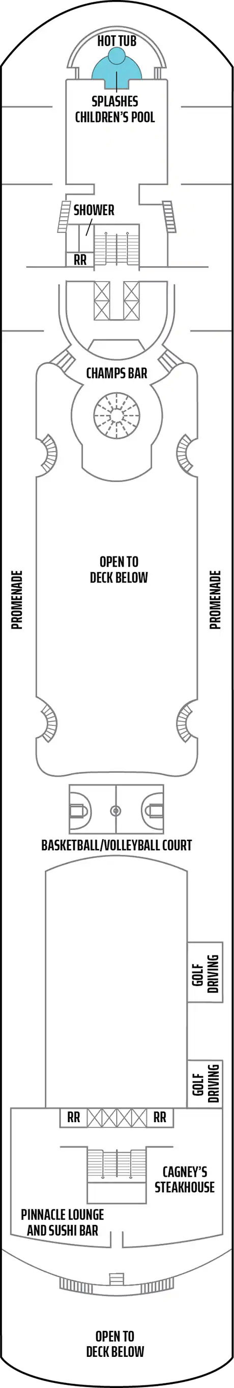 Deck plan for Deck 12