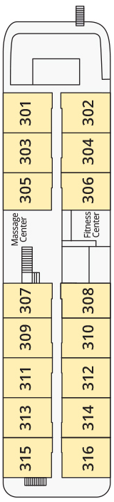 Deck plan for Pyramid Deck