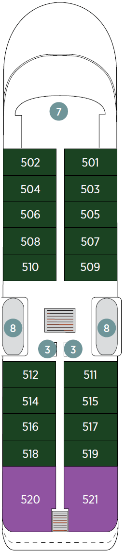 Deck plan for Deck 5 Panorama