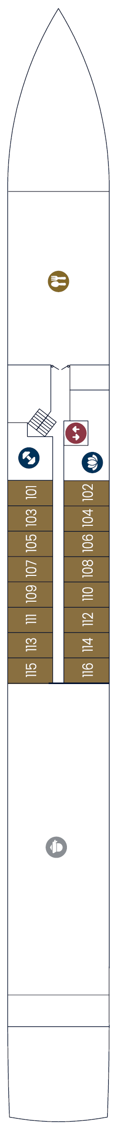 Deck plan for Emerald Deck