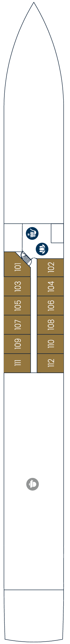 Deck plan for Emerald Deck