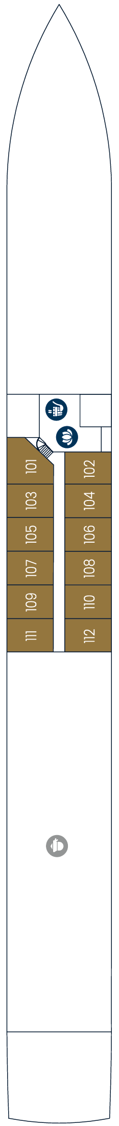 Deck plan for Emerald Deck