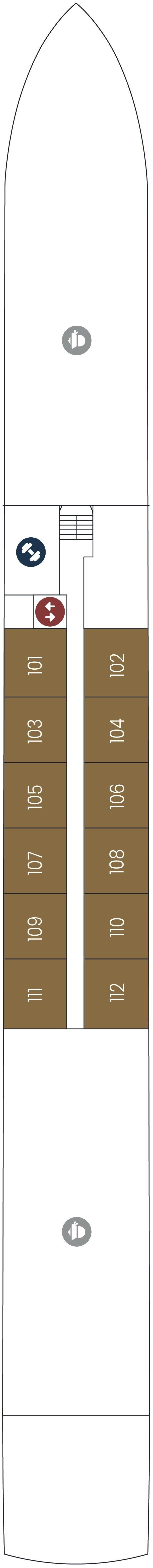 Deck plan for Emerald Deck