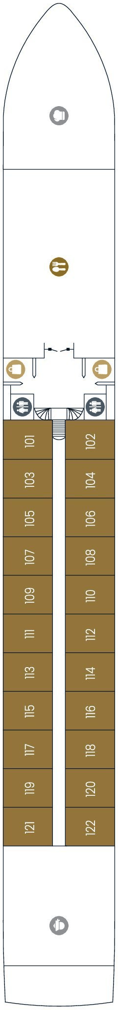 Deck plan for Emerald Deck