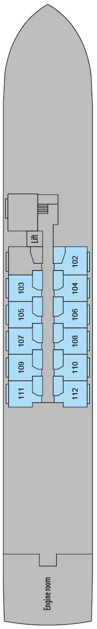 Deck plan for Emerald Deck