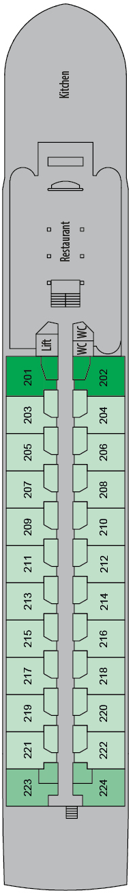Deck plan for Ruby Deck