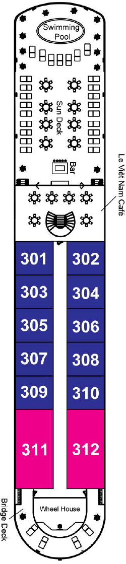 Deck plan for Saigon