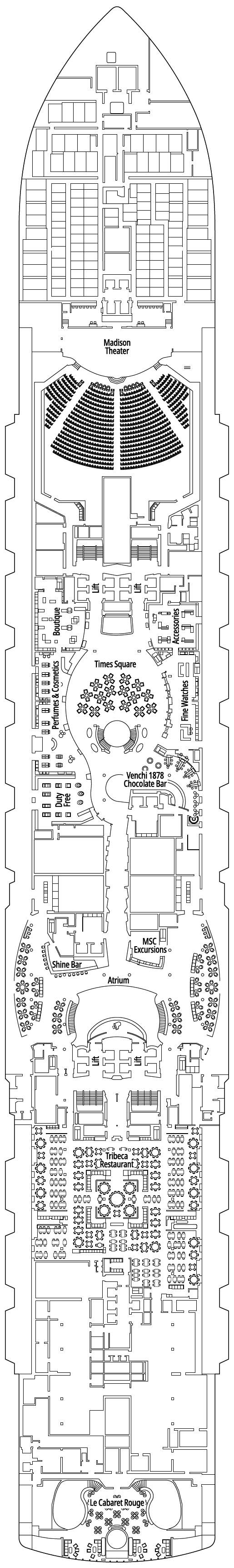 Deck plan for Deck 6