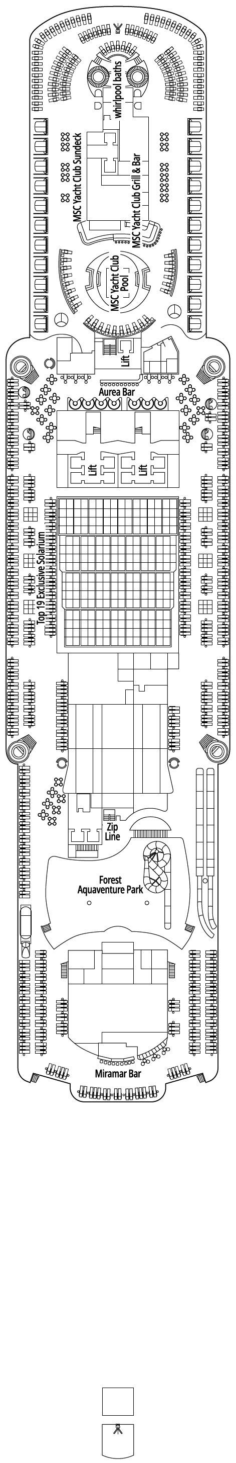 Deck plan for Deck 19 - Biarritz
