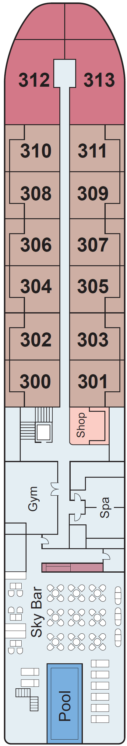 Deck plan for Upper Deck