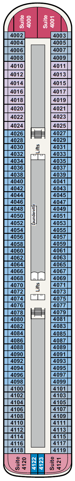 Deck plan for Deck 4