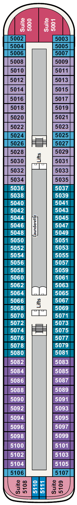 Deck plan for Deck 5