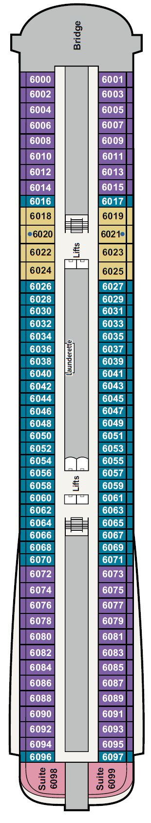 Deck plan for Deck 6