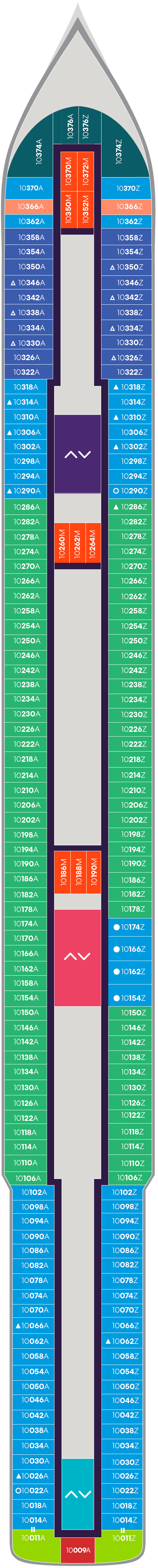Deck plan for Deck 10