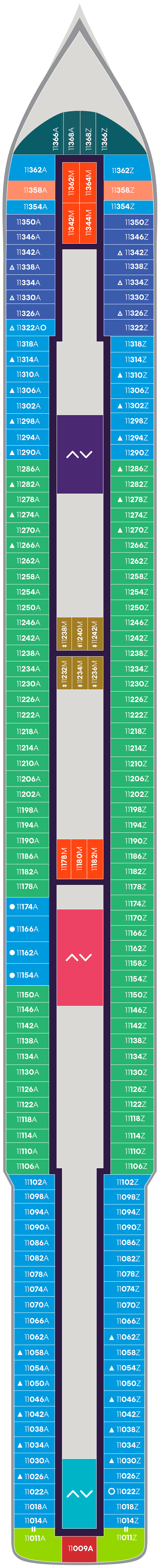 Deck plan for Deck 11