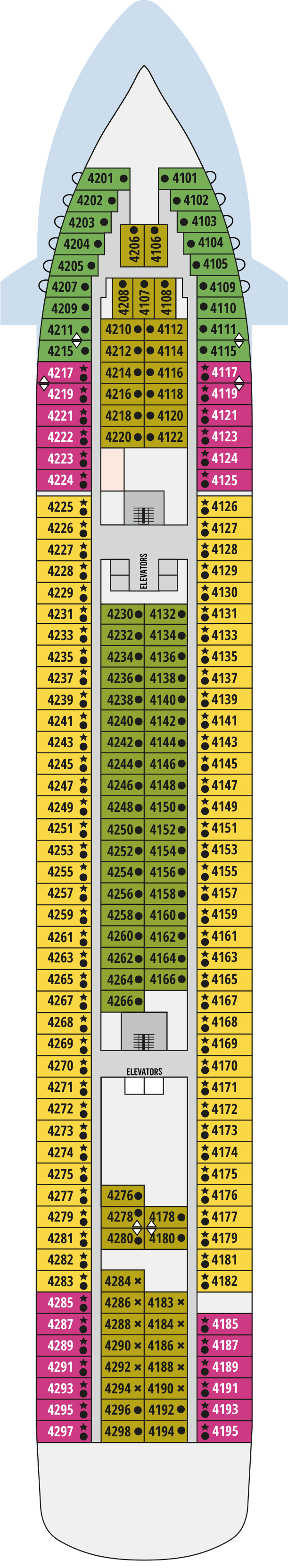 Deck plan for Deck 4