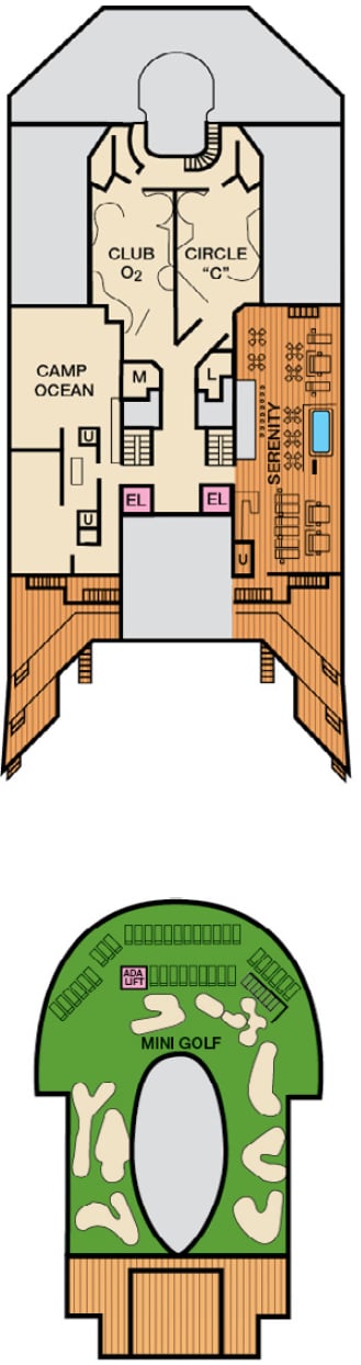 Deck plan for Deck 12 Sun