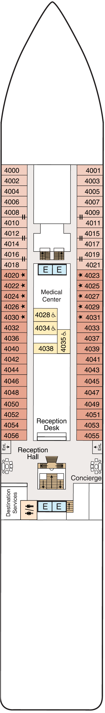 Deck plan for Deck 4