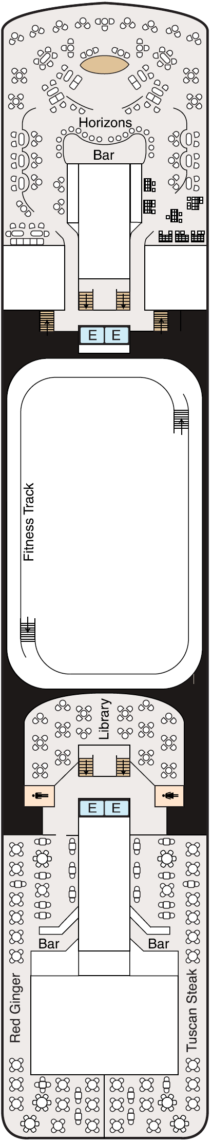 Deck plan for Deck 10