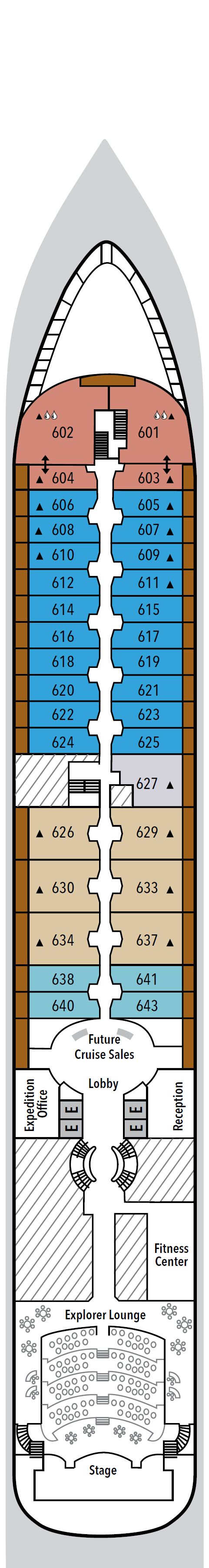 Deck plan for Deck 6