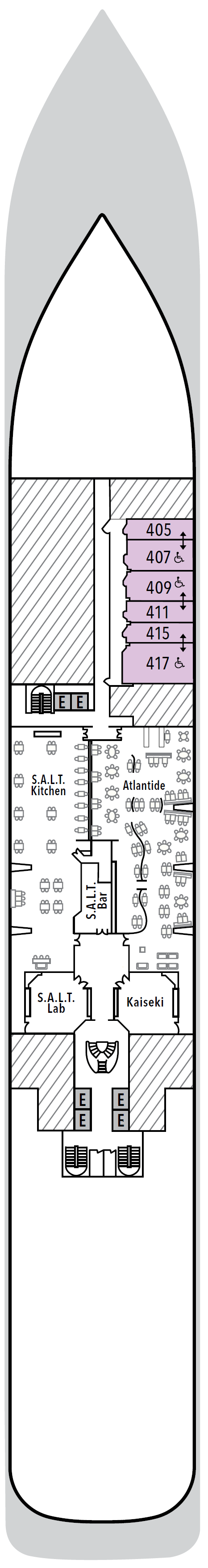 Deck plan for Deck 4