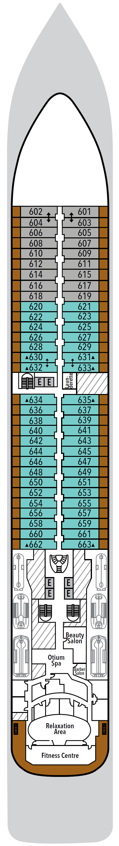 Deck plan for Deck 6