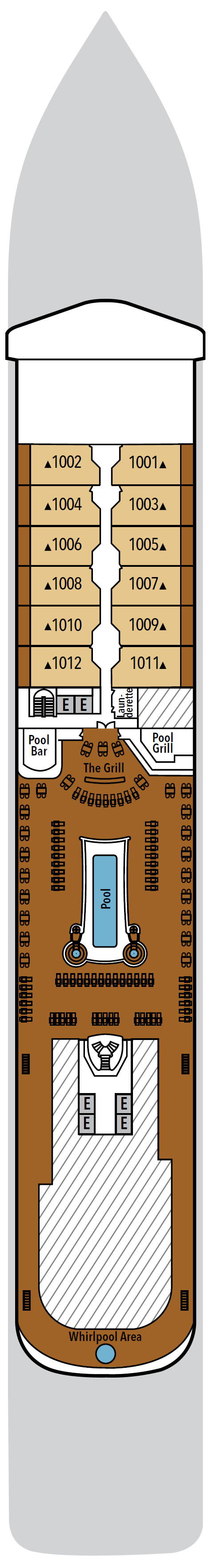 Deck plan for Deck 10