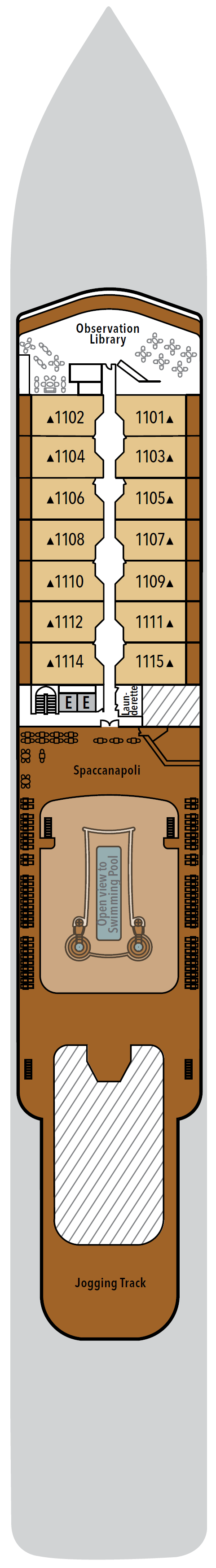 Deck plan for Deck 11