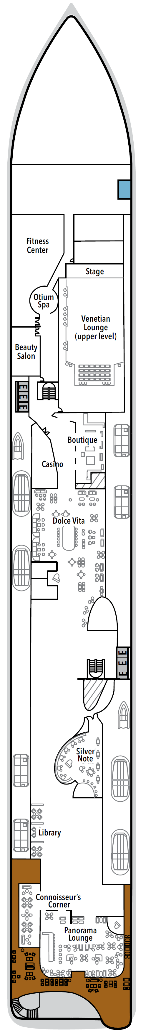 Deck plan for Deck 5