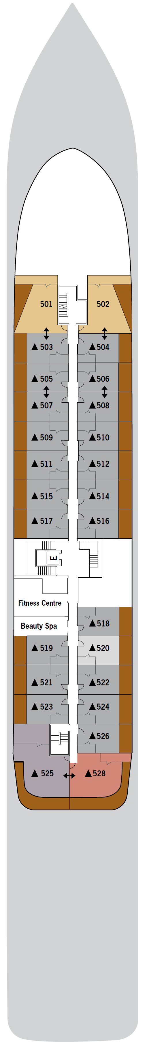 Deck plan for Deck 5