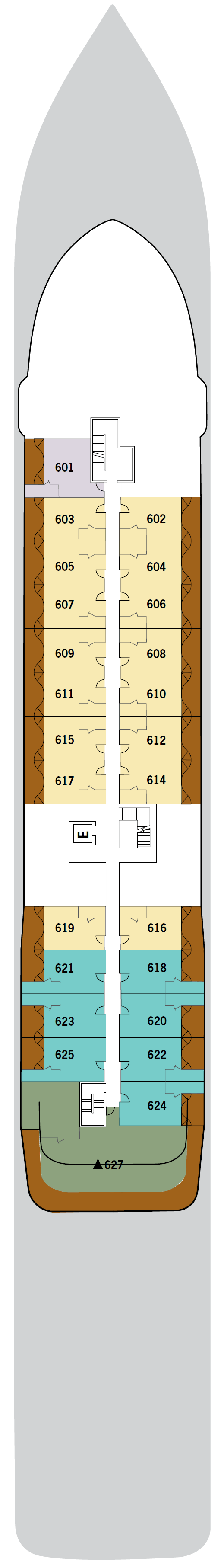 Deck plan for Deck 6