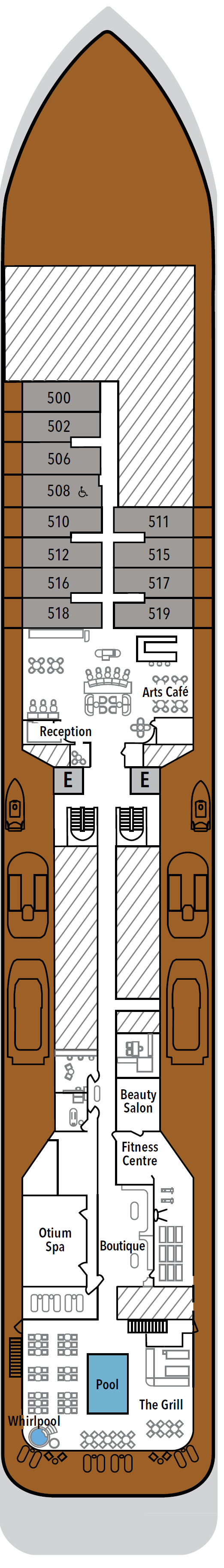 Deck plan for Deck 5