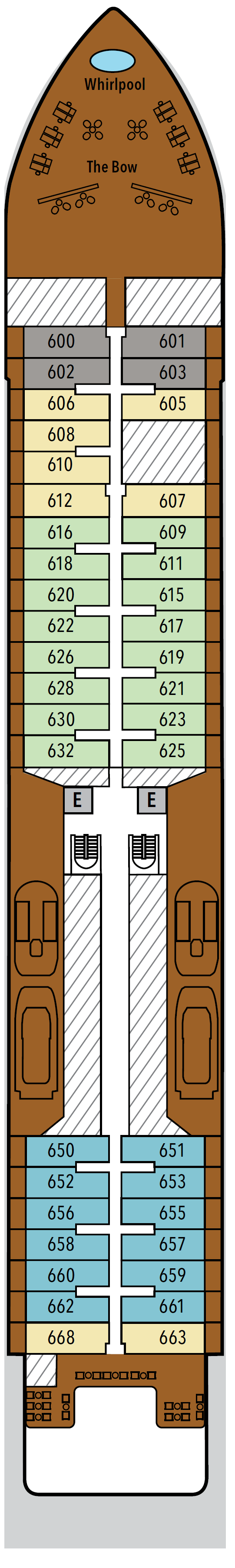 Deck plan for Deck 6