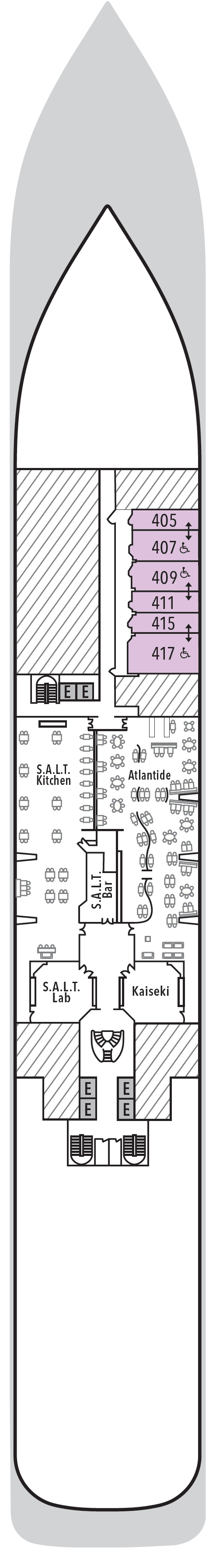 Deck plan for Deck 4