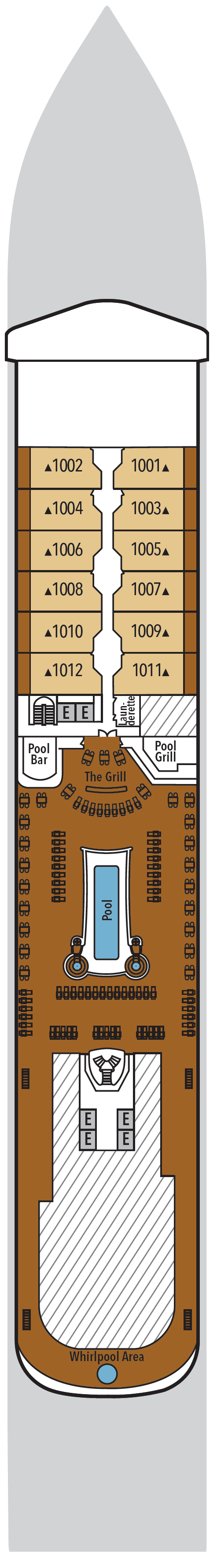 Deck plan for Deck 10