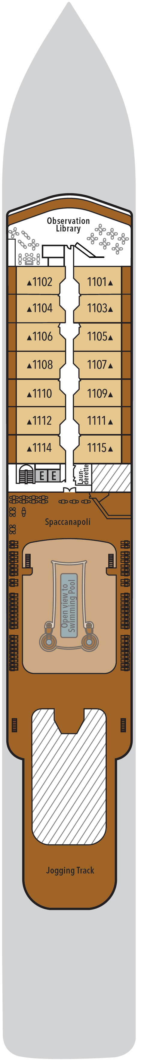 Deck plan for Deck 11